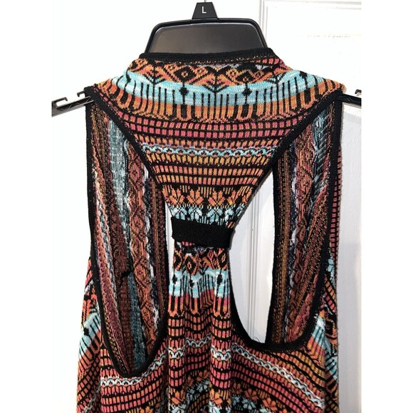 Alley & Gabby Sweater Vest XL Aztec southwest long line open lagenlook USA made - Picture 7 of 9